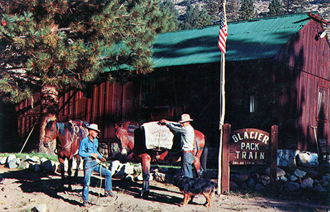 glacier pack train